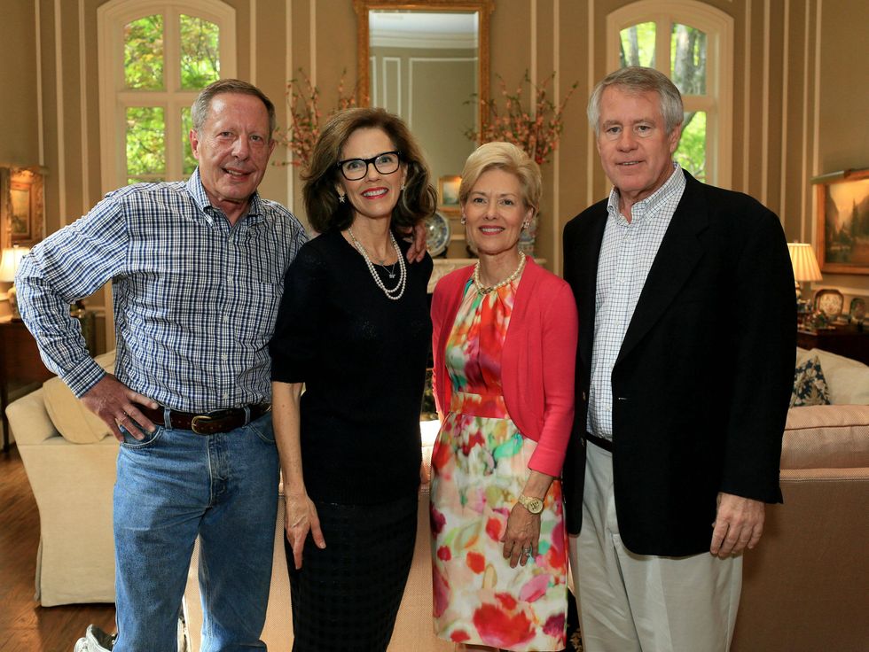 Thad and Ellen Moore, Suzy Rhodes, Bill Denton, Flora Award Announcement Party