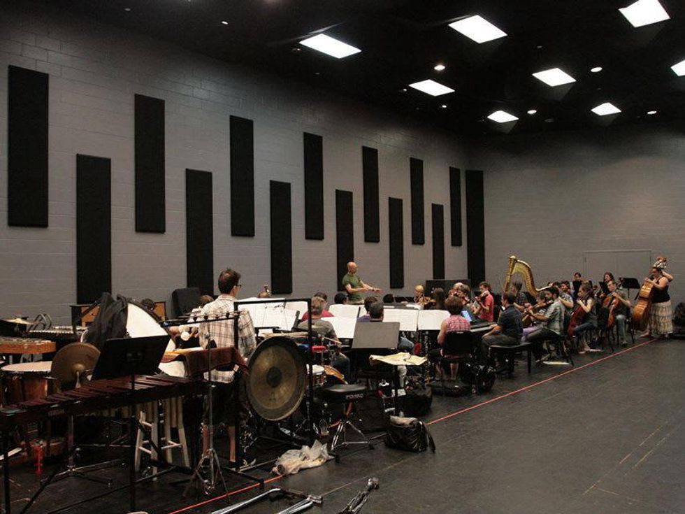 The 35-piece orchestra for "Titanic" at Lyric Stage in Irving