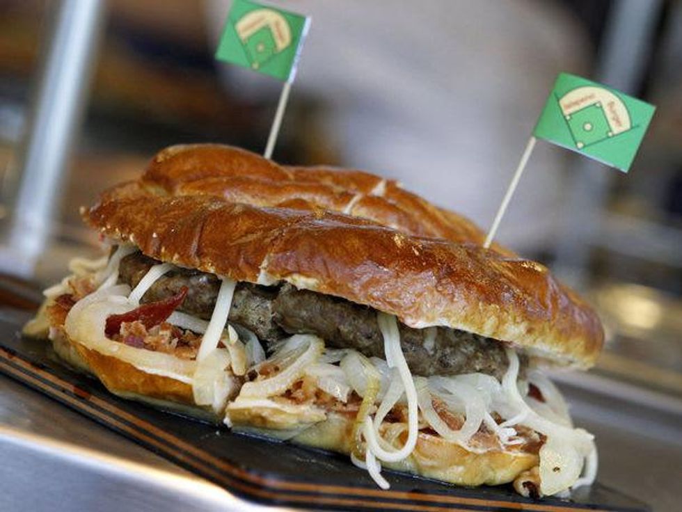 The Beltre Buster hamburger