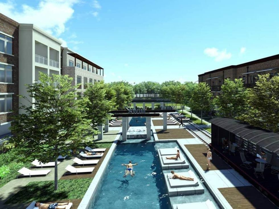 The Brickyard in Farmers Branch pool rendering