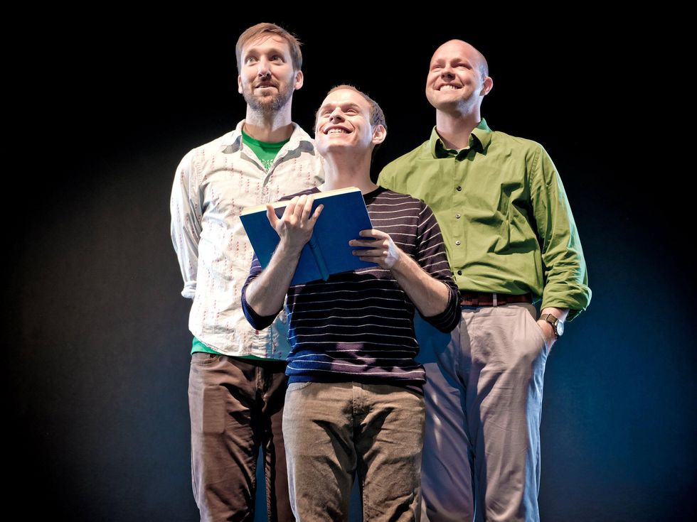 The cast of "The Bible" at Amphibian Stage Productions