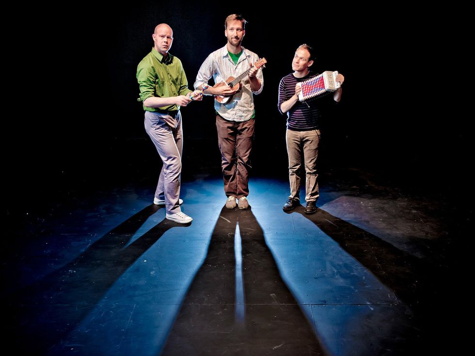 The cast of "The Bible" at Amphibian Stage Productions