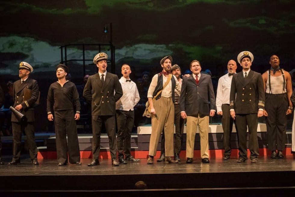 The cast of Titanic at Uptown Players