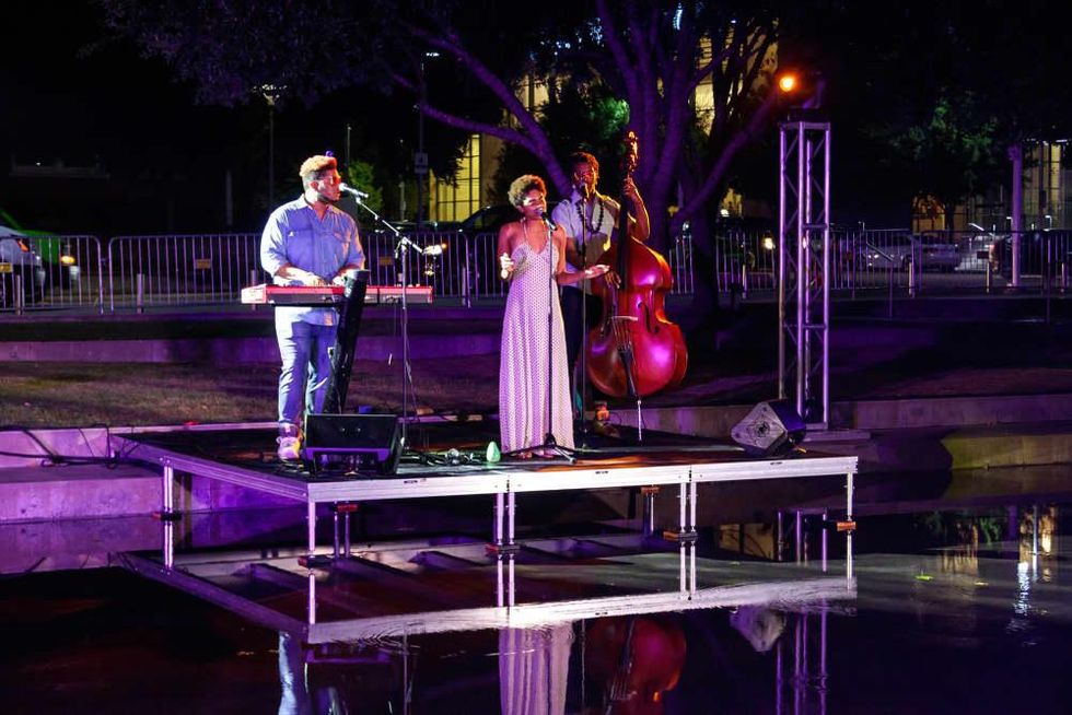 The Grays performing