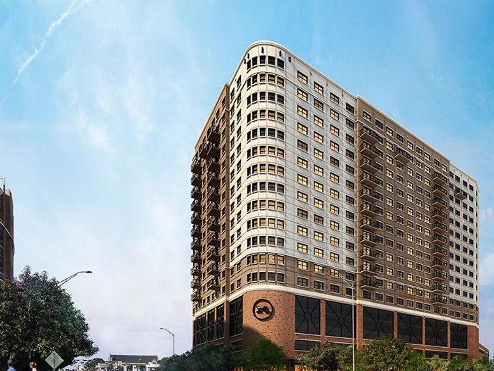 The Rise apartments Texas A&M College Station exterior day