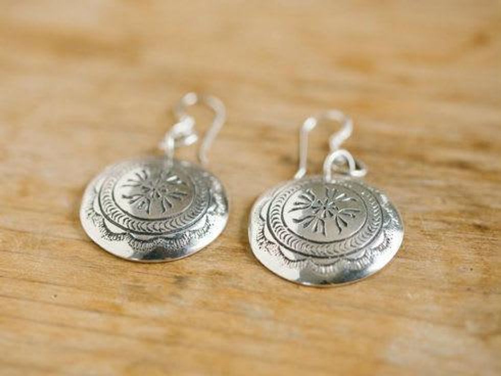 The Silver Soul, Sterling Silver Concho inspired Earrings