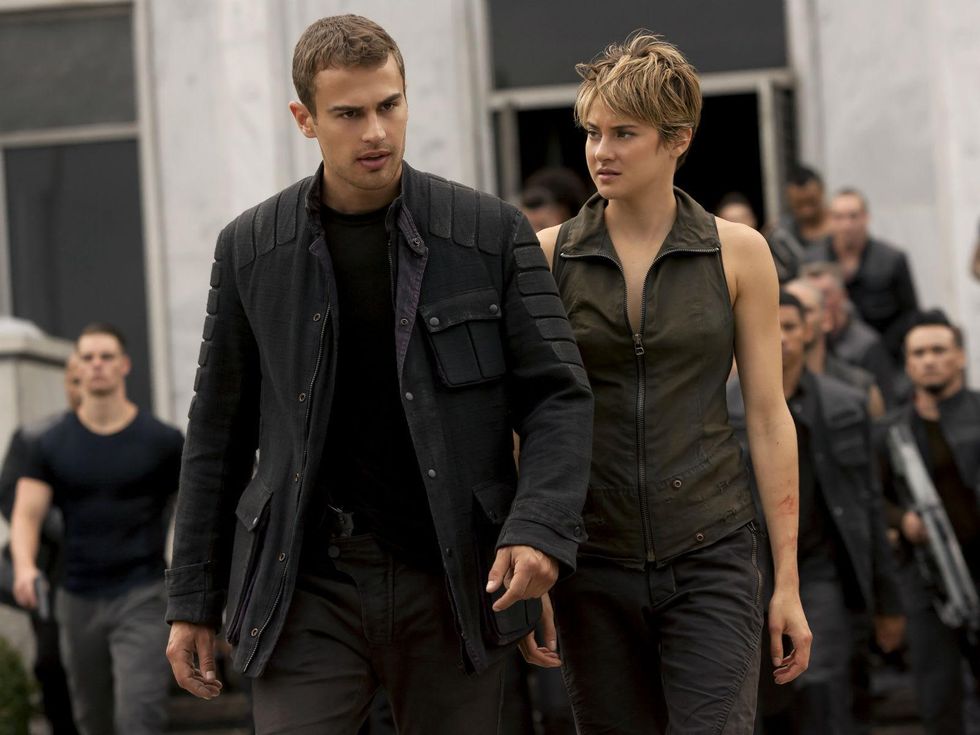 Theo James and Shailene Woodley in Insurgent