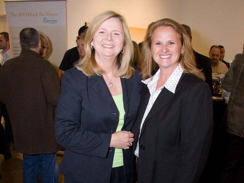 Theresa Bates, Debra Davis at Black Tie Dinner Sponsor Kick-Off