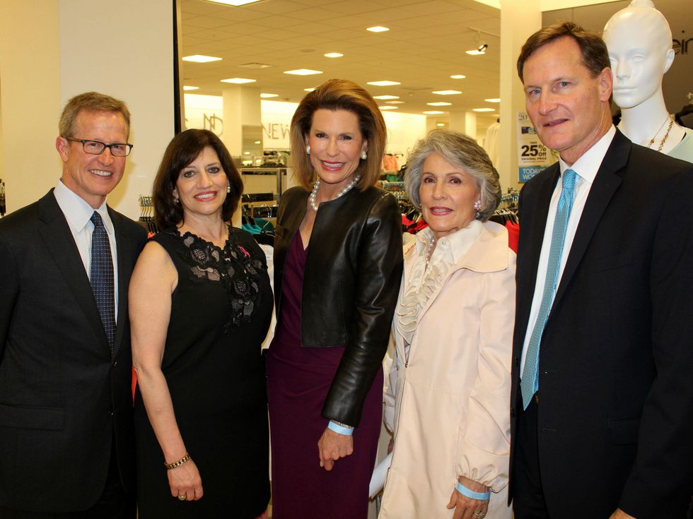 Tim Belk, Judith Salermo, Nancy Brinker, John Belk, Belk grand opening