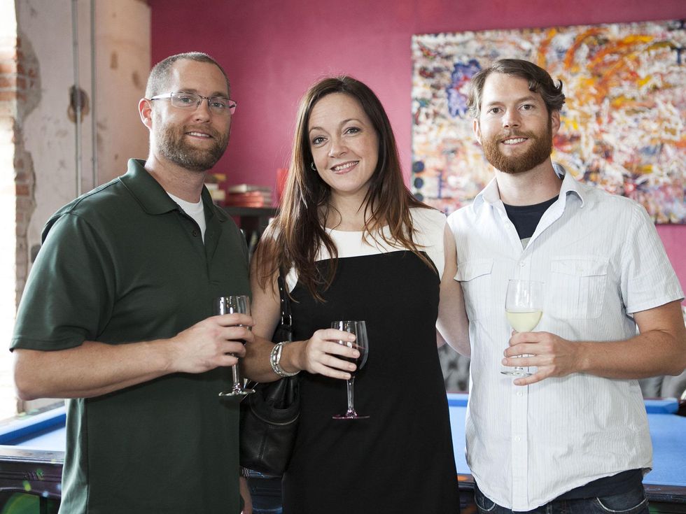 Tim Godefroy, Anna Eutsler, Patrick Godefroy, CultureMap Social Cocktail Party, NYLO Southside