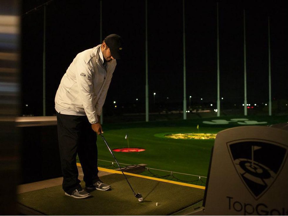 tony romo, topgolf the colony