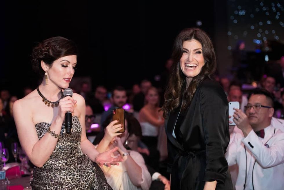 Tori Correll singing with Idina Menzel.