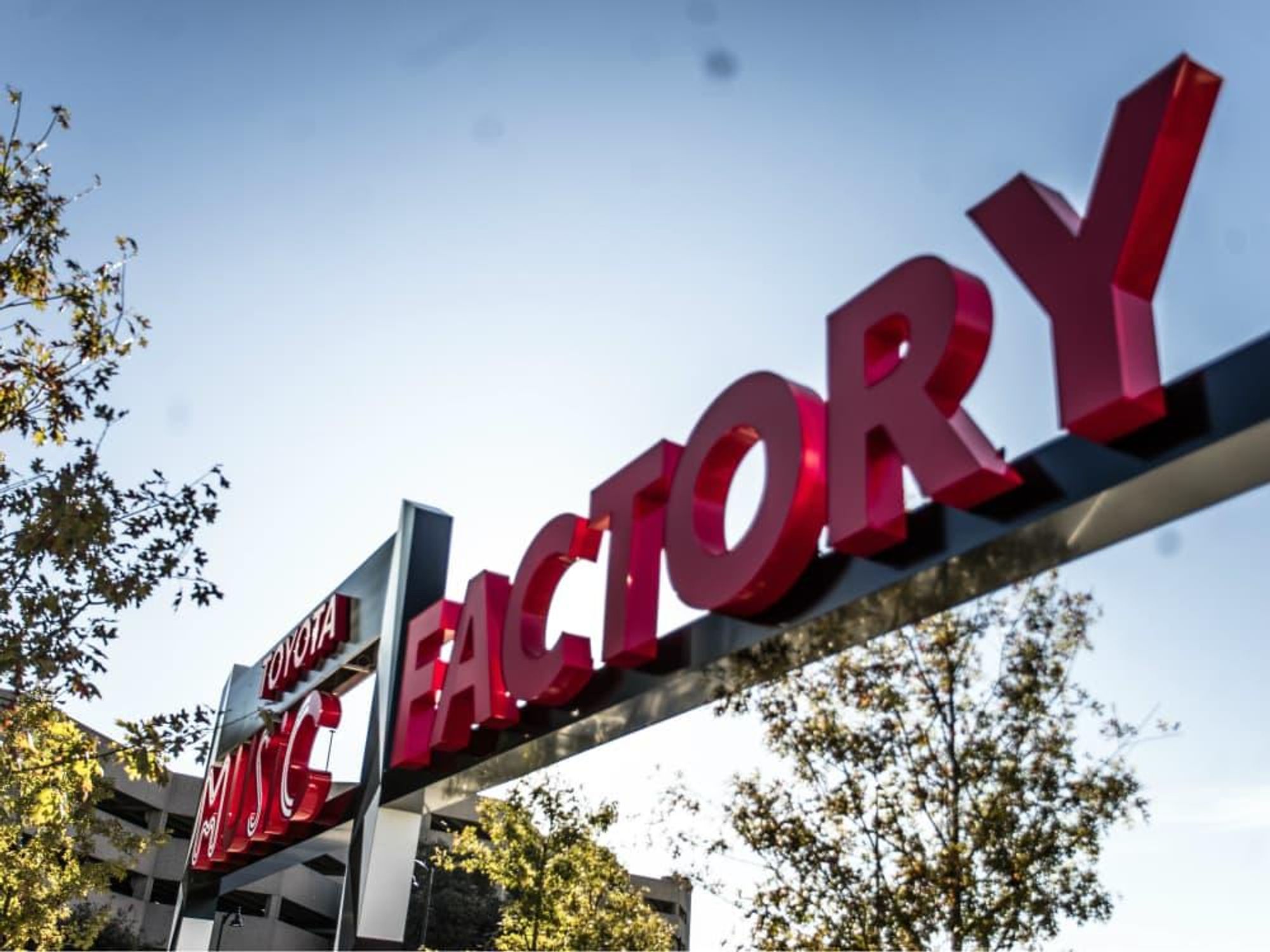 Toyota Music Factory sign