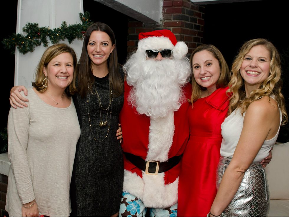Tracie Dockwell, Kara Edwards, Julie Giacobbe, Liz Ziegler, DCAC holiday party