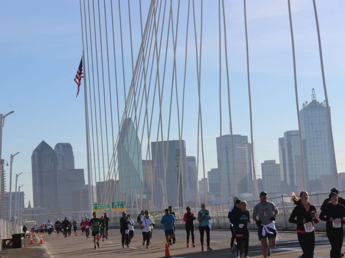 The Trinity Levee Run is part of All Out Trinity, taking place on and