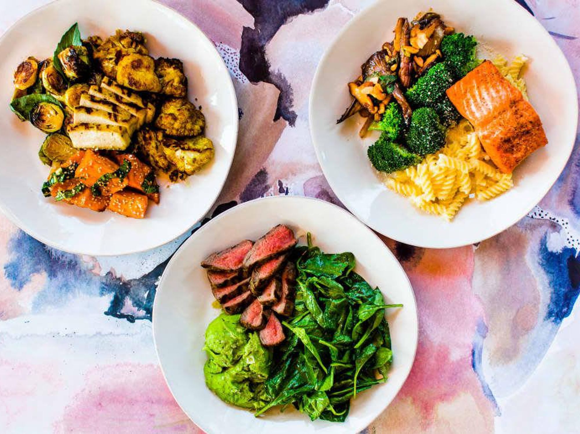 Trio of dishes from Flower Child