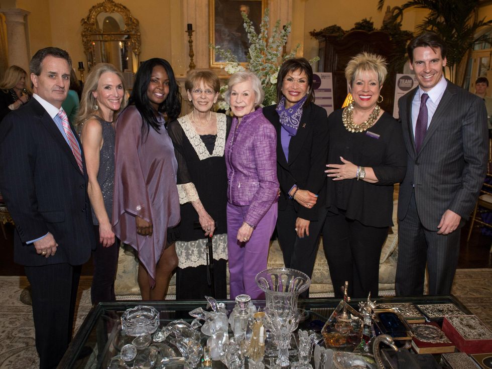 Trip Pomeroy, Cindy Birne, Toni Washingon, Suzanne Mitchell, Faye Briggs, Jolina Mitchell, Pam Acosta Marquardy, Chris Trowbridge, purple stride kick off