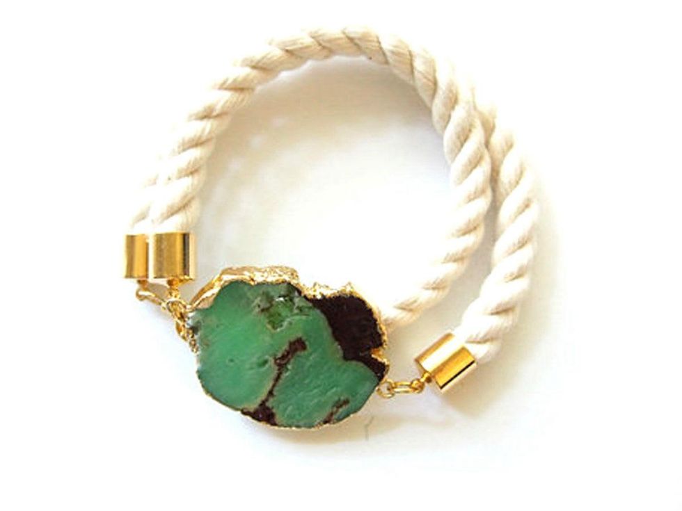 turquoise rope bracelet, sunshine tienda