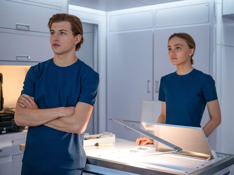 Tye Sheridan and Lily-Rose Depp in Voyagers