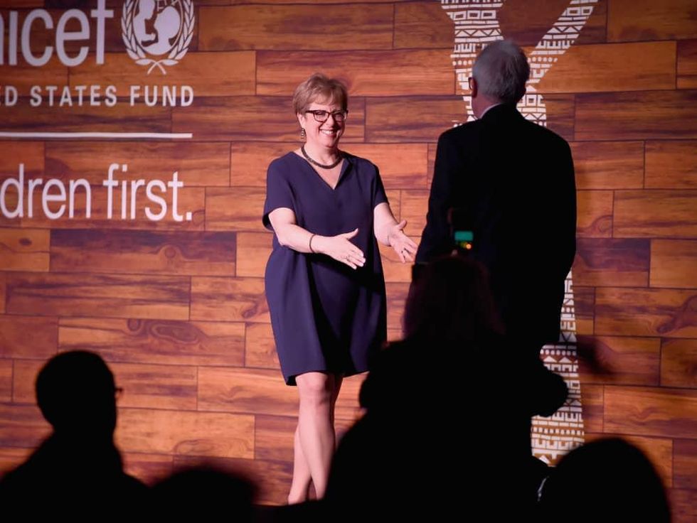 U.S. Fund for UNICEF President/CEO Caryl Stern, Alex Smith