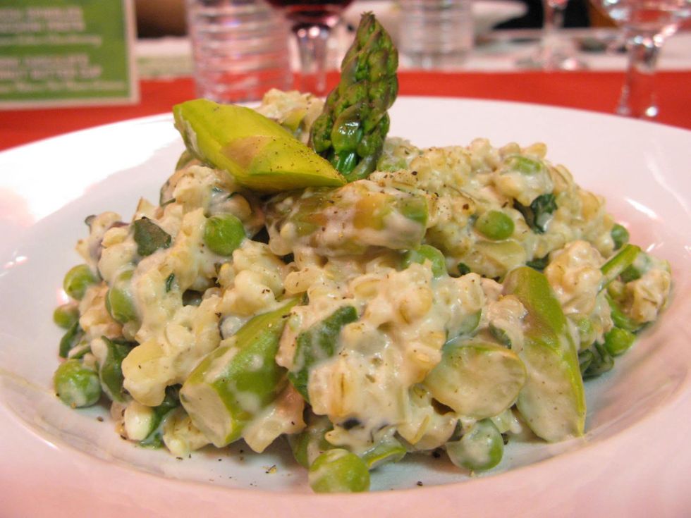 Vegan wine dinner, risotto