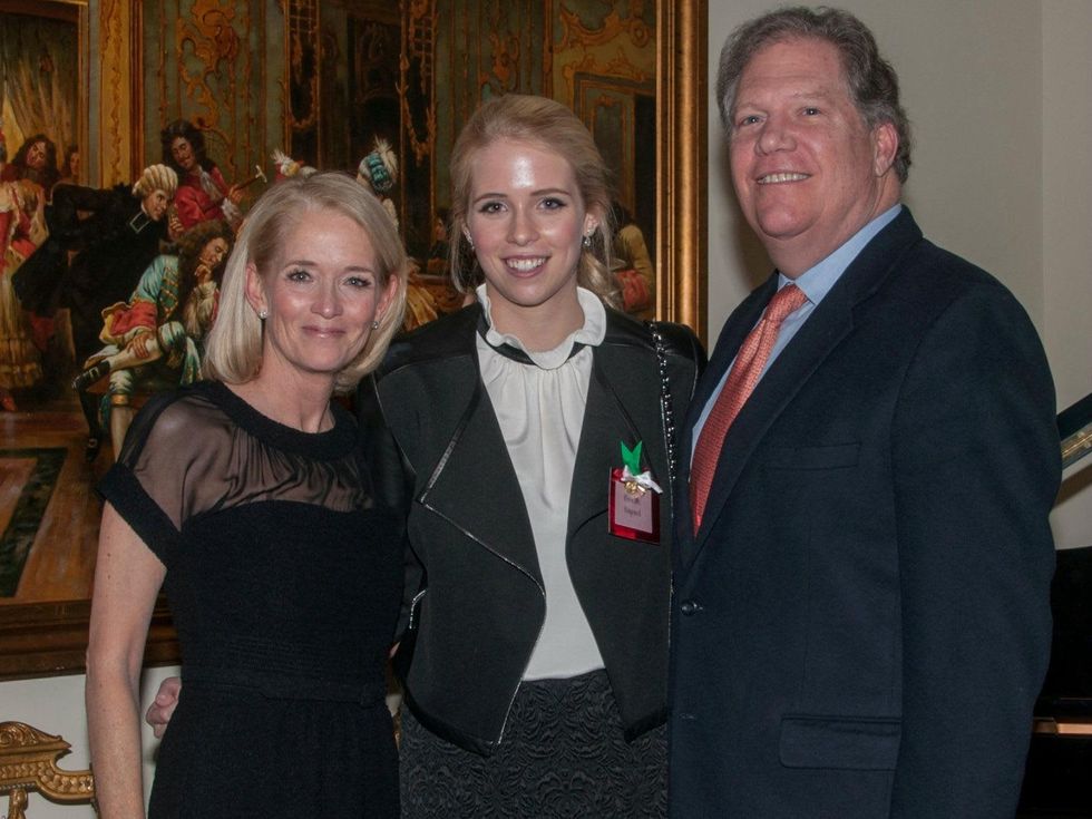 Vickie, Meredith and George Bayoud, january deb parties