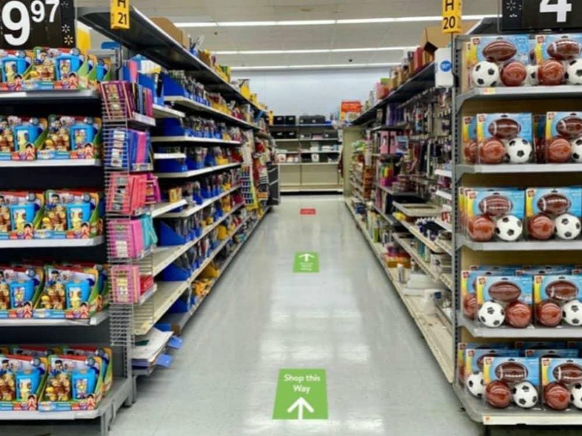 Walmart aisles