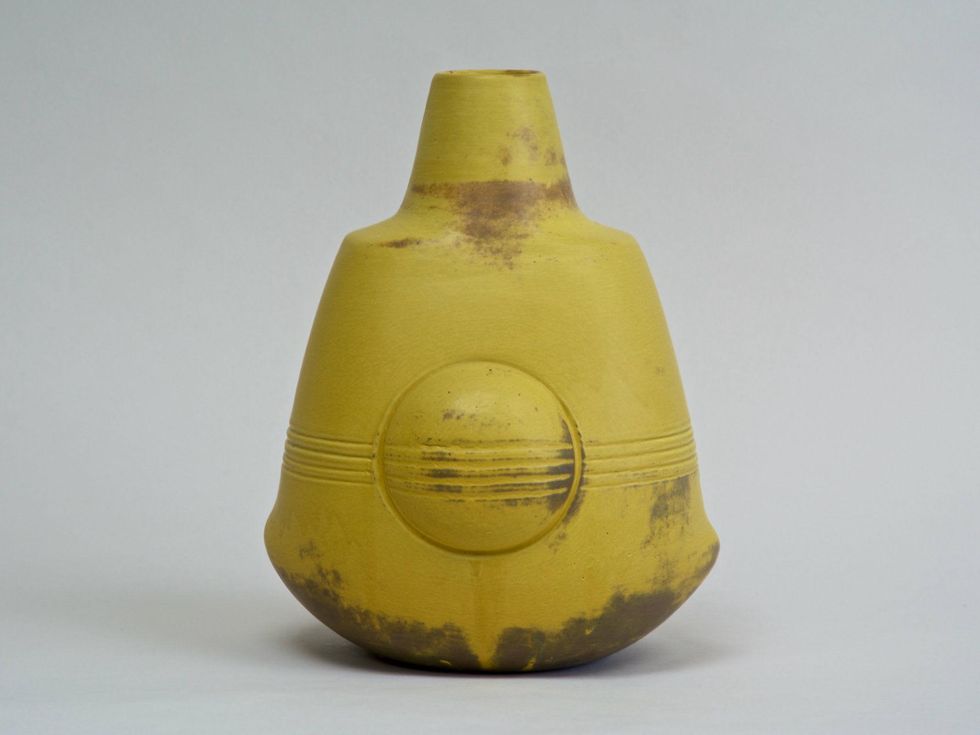 Wayne Ngan Sculptural Vase with Lines