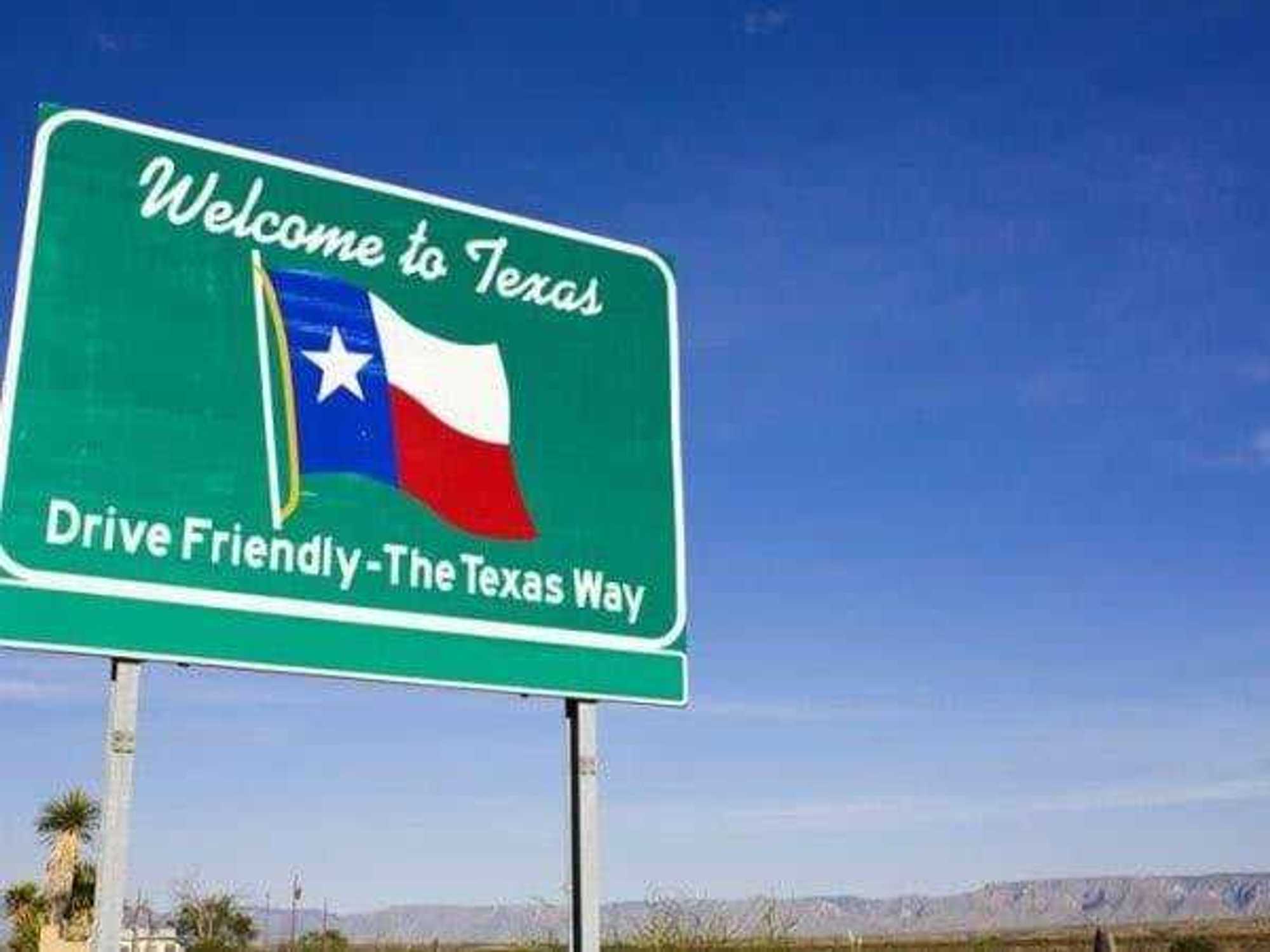 Welcome to Texas sign
