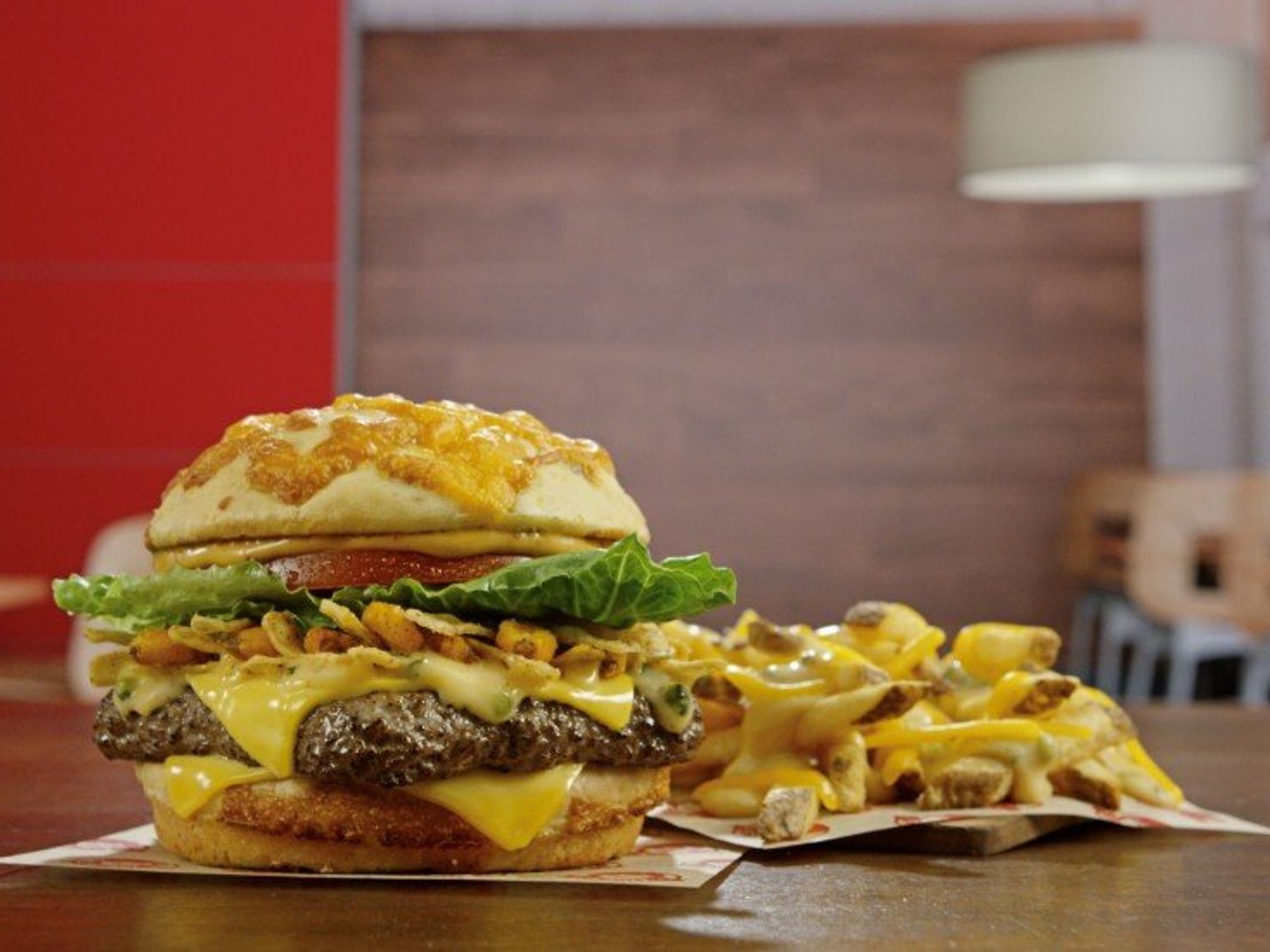 Wendy's loaded nacho cheeseburger