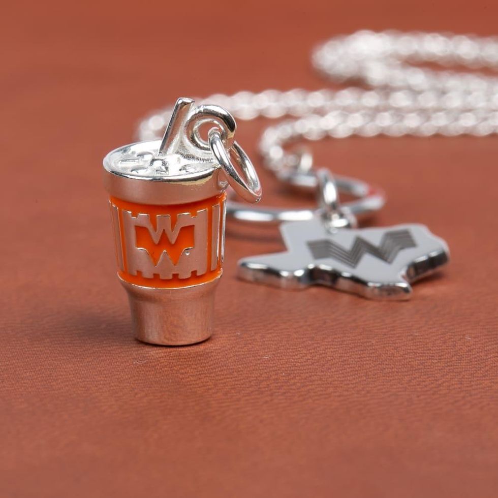 Whataburger James Avery cup and Texas charms