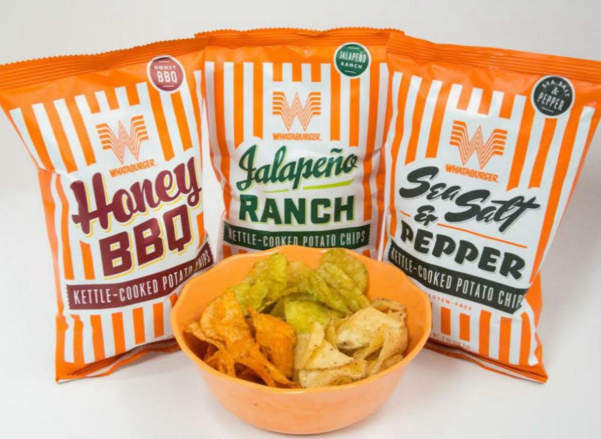 Whataburger's kettlecooked potato chips come in three flavors