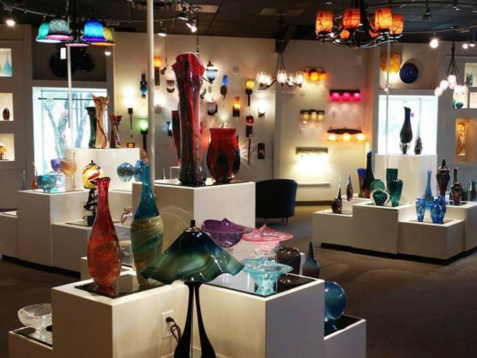 Wimberley Glassworks gallery blown glass lighting
