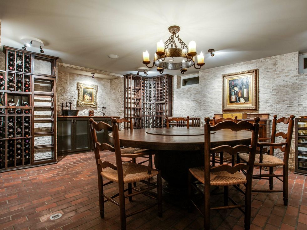 Wine room at 3521 Beverly Dr. in Dallas