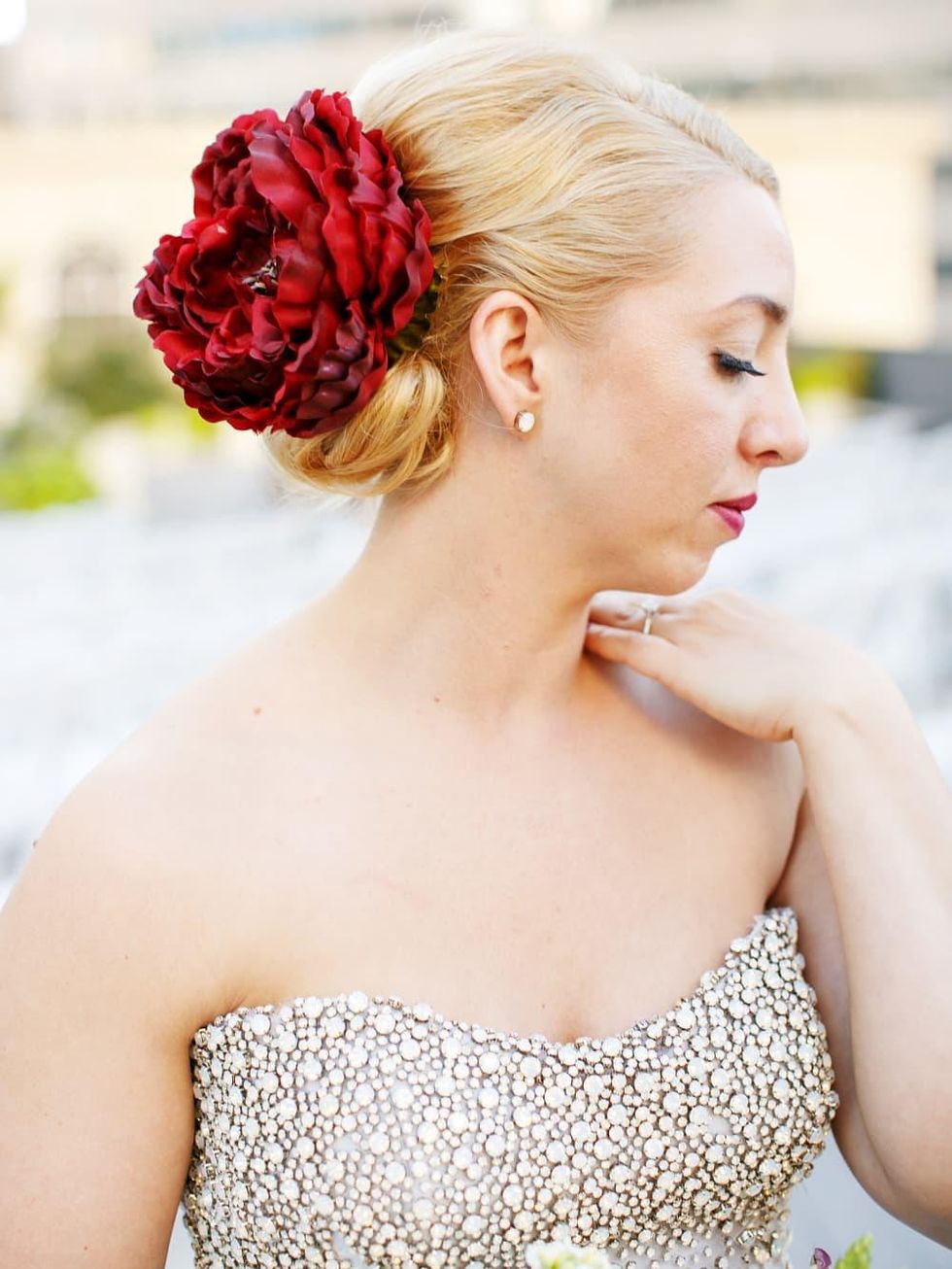 Womack wedding, bride