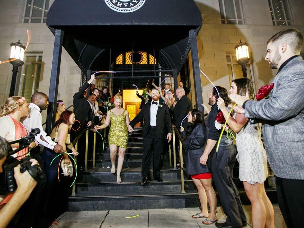 Womack wedding, exit