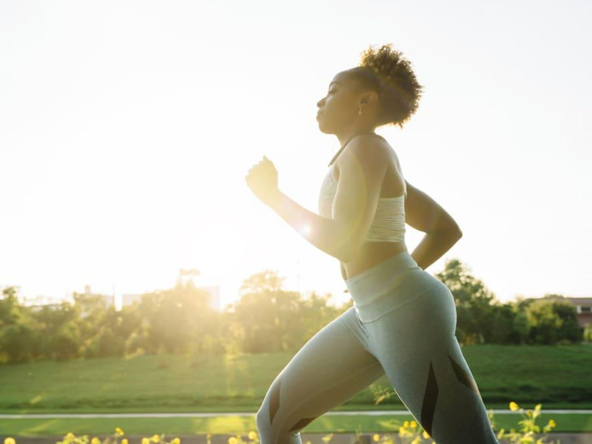 Woman jogging in a park