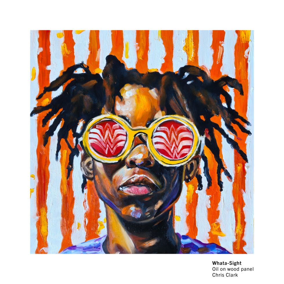 Work by Chris Clark in Whataburger Museum of Art SXSW