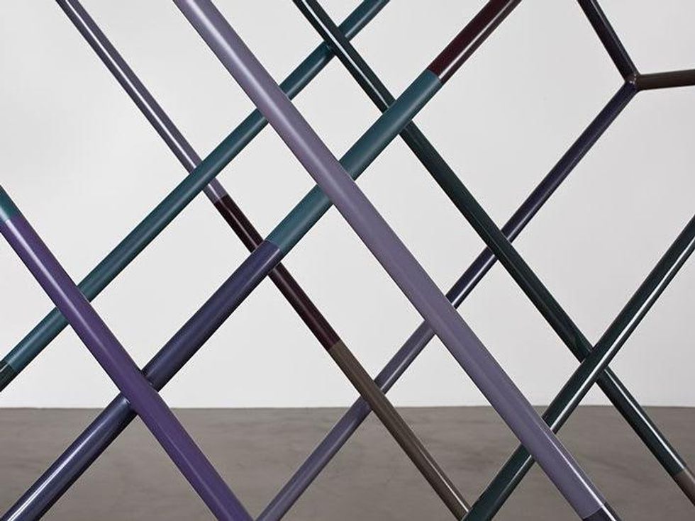 X sculpture by Liz Larner