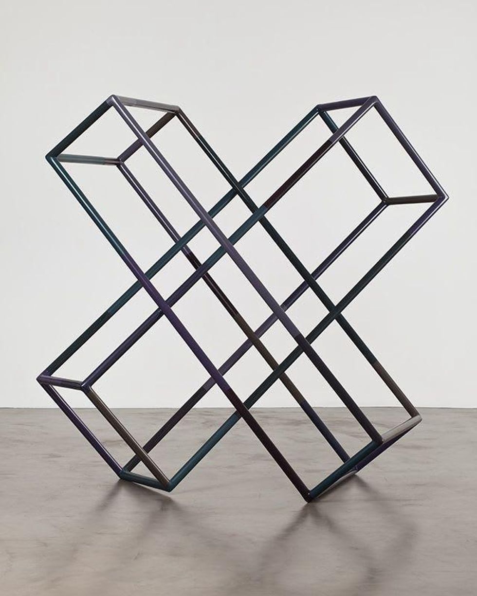 X sculpture by Liz Larner