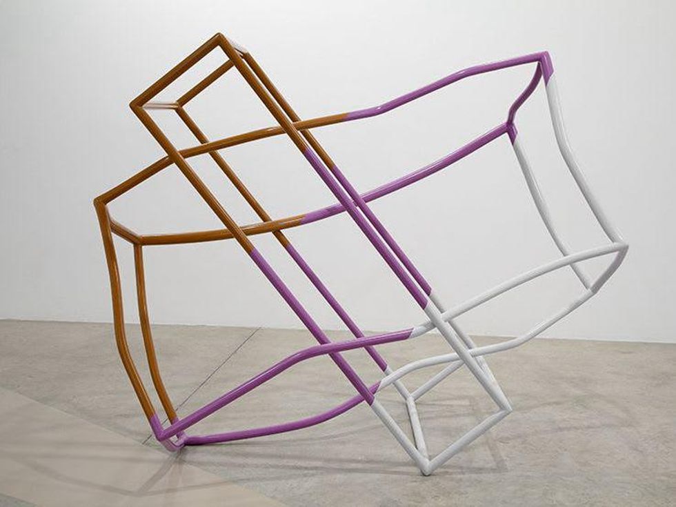 X sculpture by Liz Larner