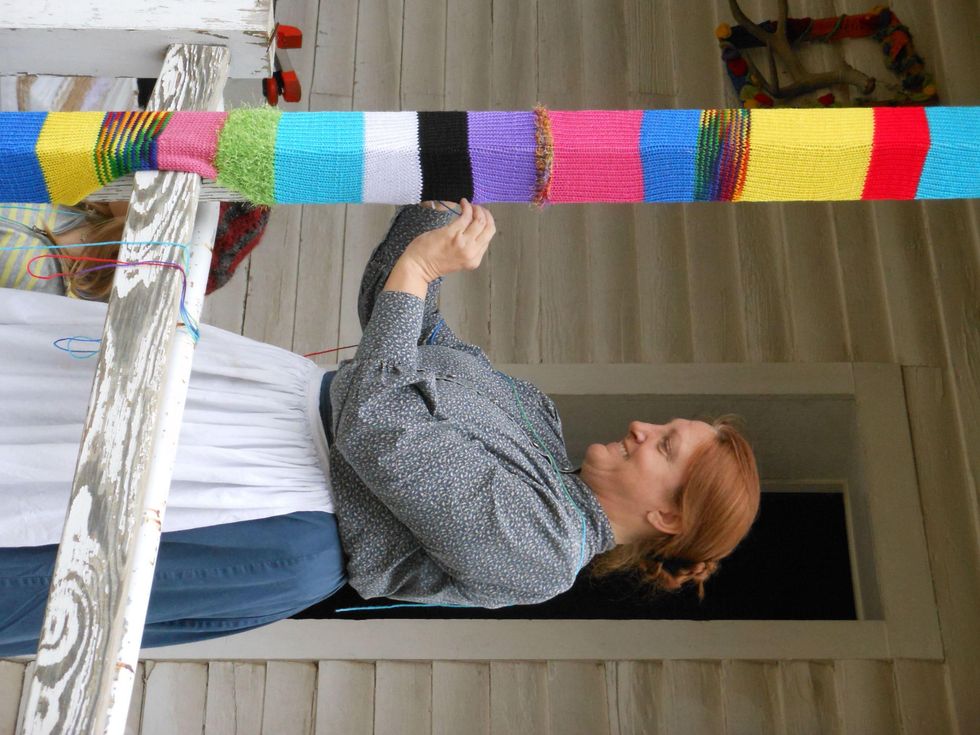 Yarn Bombing Dallas Heritage Village