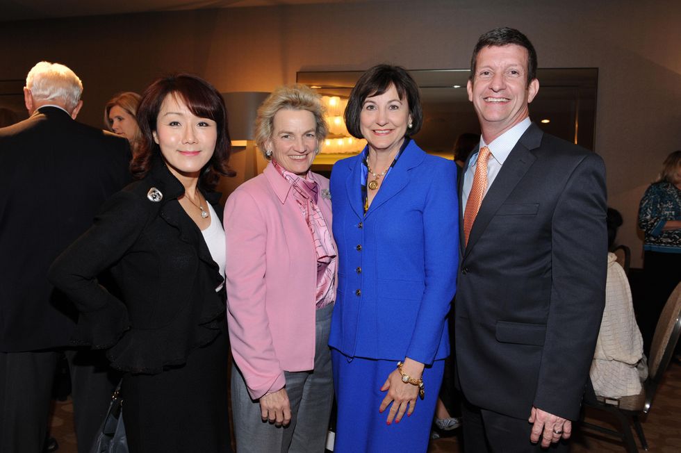 Yon Jorden, Carol Nichols, Susan Adzick, Jeff Hayes at Dallas Women's Foundation Dinner