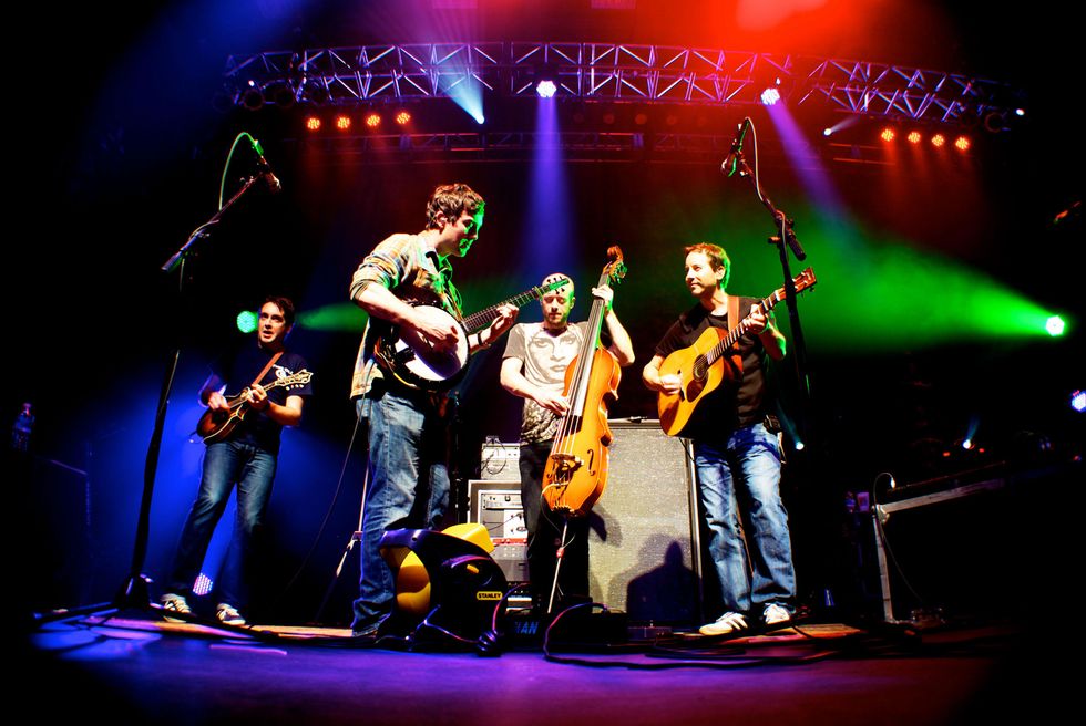 Yonder Mountain String Band (from left): Jeff Austin, Dave Johnston, Ben Kaufman, and Adam Aijala
