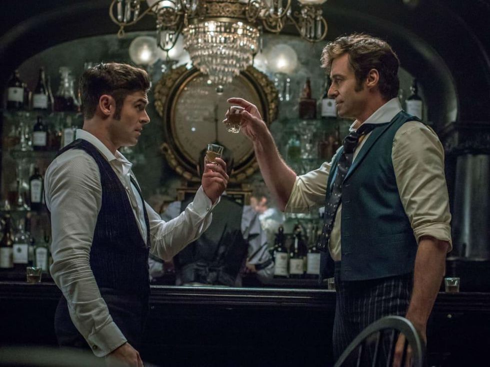 Zac Efron and Hugh Jackman in The Greatest Showman