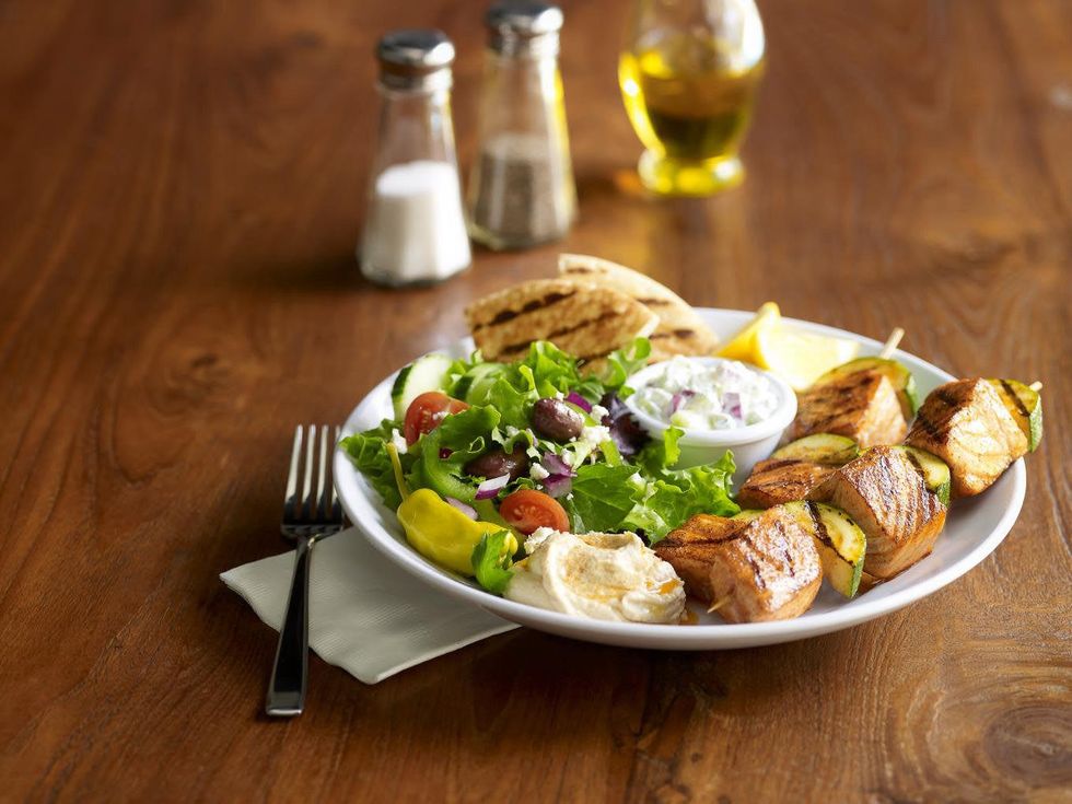 Zoes Kitchen, salad, kabob, November 2012